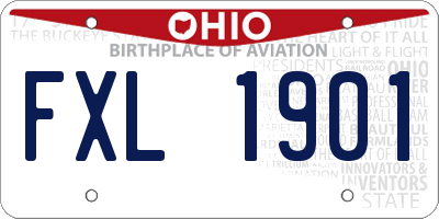 OH license plate FXL1901