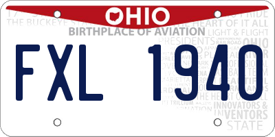 OH license plate FXL1940