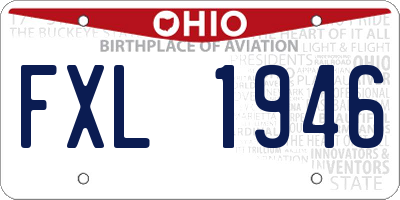 OH license plate FXL1946