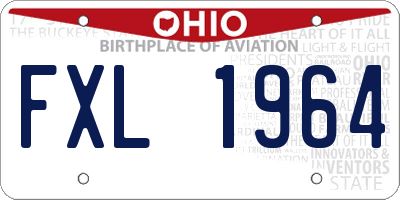 OH license plate FXL1964