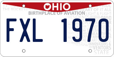 OH license plate FXL1970