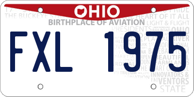 OH license plate FXL1975