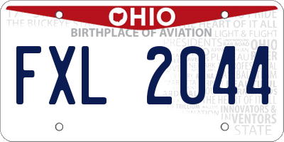 OH license plate FXL2044