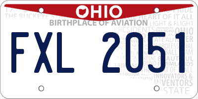 OH license plate FXL2051