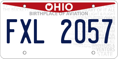 OH license plate FXL2057