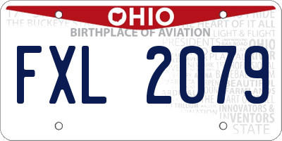 OH license plate FXL2079