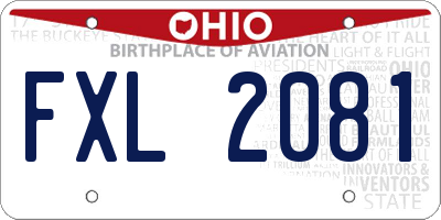 OH license plate FXL2081
