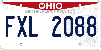 OH license plate FXL2088