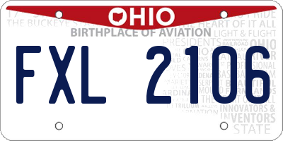 OH license plate FXL2106