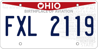 OH license plate FXL2119