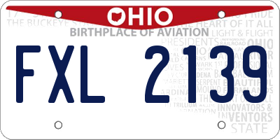 OH license plate FXL2139