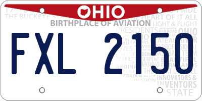OH license plate FXL2150