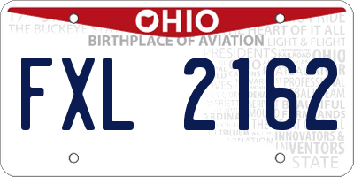 OH license plate FXL2162