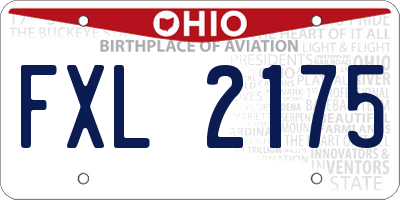 OH license plate FXL2175