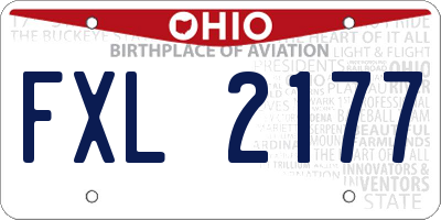 OH license plate FXL2177