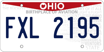 OH license plate FXL2195