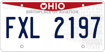 OH license plate FXL2197