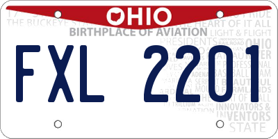 OH license plate FXL2201