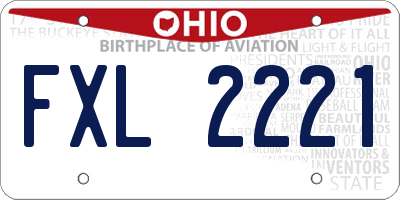 OH license plate FXL2221