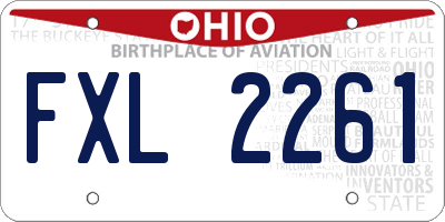 OH license plate FXL2261