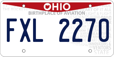 OH license plate FXL2270