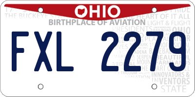 OH license plate FXL2279