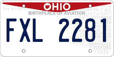 OH license plate FXL2281