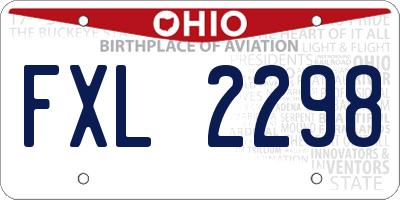 OH license plate FXL2298