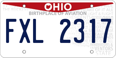 OH license plate FXL2317