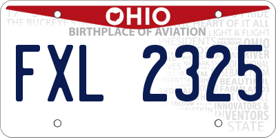OH license plate FXL2325