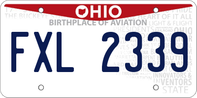OH license plate FXL2339