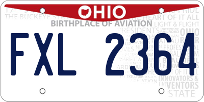 OH license plate FXL2364