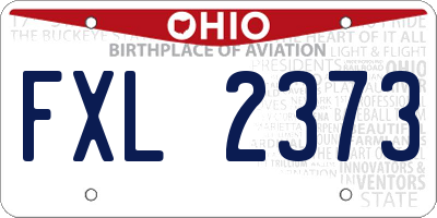 OH license plate FXL2373