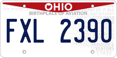 OH license plate FXL2390