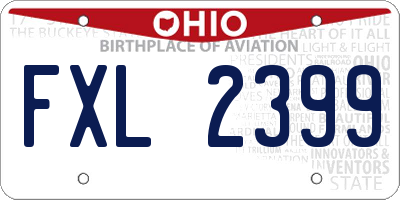OH license plate FXL2399