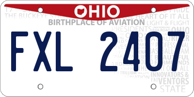 OH license plate FXL2407