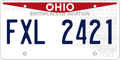OH license plate FXL2421