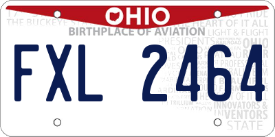 OH license plate FXL2464