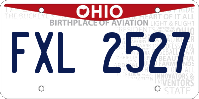 OH license plate FXL2527