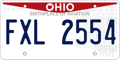 OH license plate FXL2554