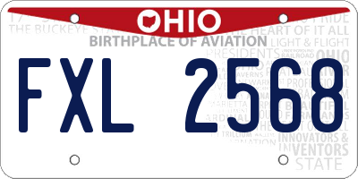 OH license plate FXL2568