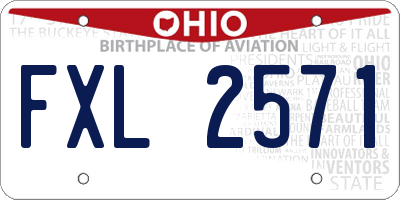 OH license plate FXL2571
