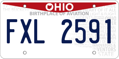 OH license plate FXL2591
