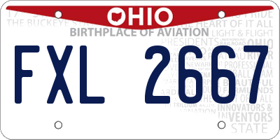 OH license plate FXL2667