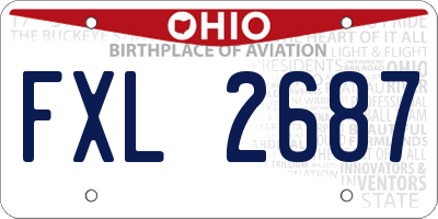 OH license plate FXL2687