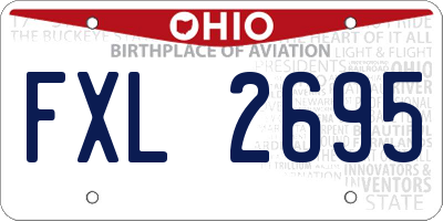 OH license plate FXL2695