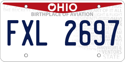 OH license plate FXL2697