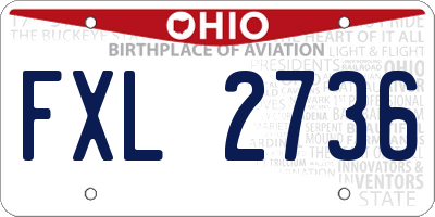 OH license plate FXL2736