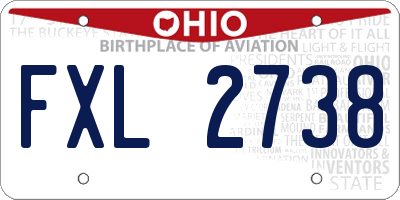 OH license plate FXL2738