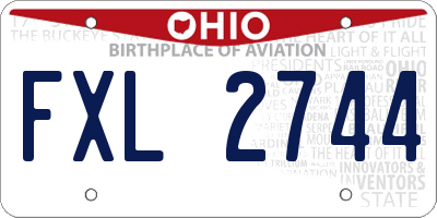 OH license plate FXL2744